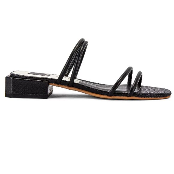 Dolce Vita Black Strappy Slide Sandals - Picture 3 of 8